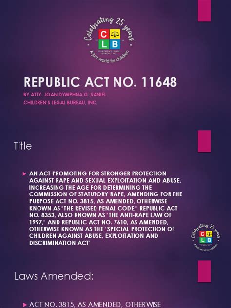 Republic Act No. 11648 .
